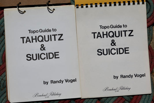Topo Guide to Tahquitz & Suicide by Randy Vogel (1980)