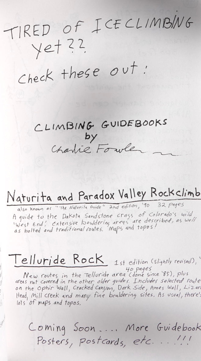 San Juan Ice Climbs by Charlie Fowler (1996)