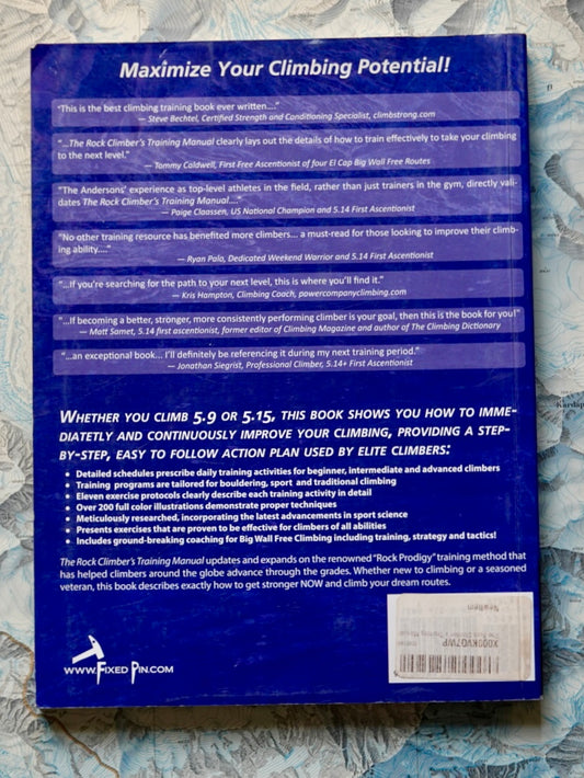 The Rock Climber's Training Manual by Anderson & Anderson (2014)