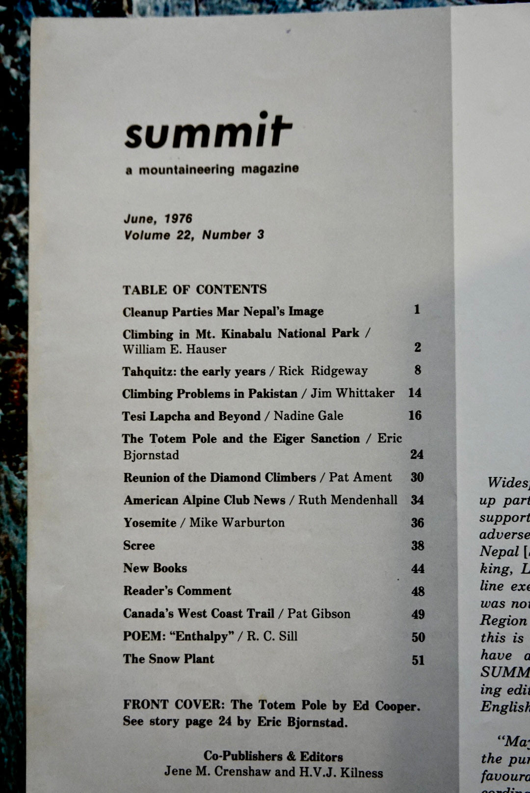 Summit Magazine LOT of SIX (6) issues - 1975-1976