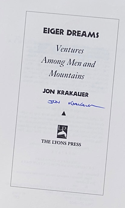 Eiger Dreams by Jon Krakauer (1990) (SIGNED)