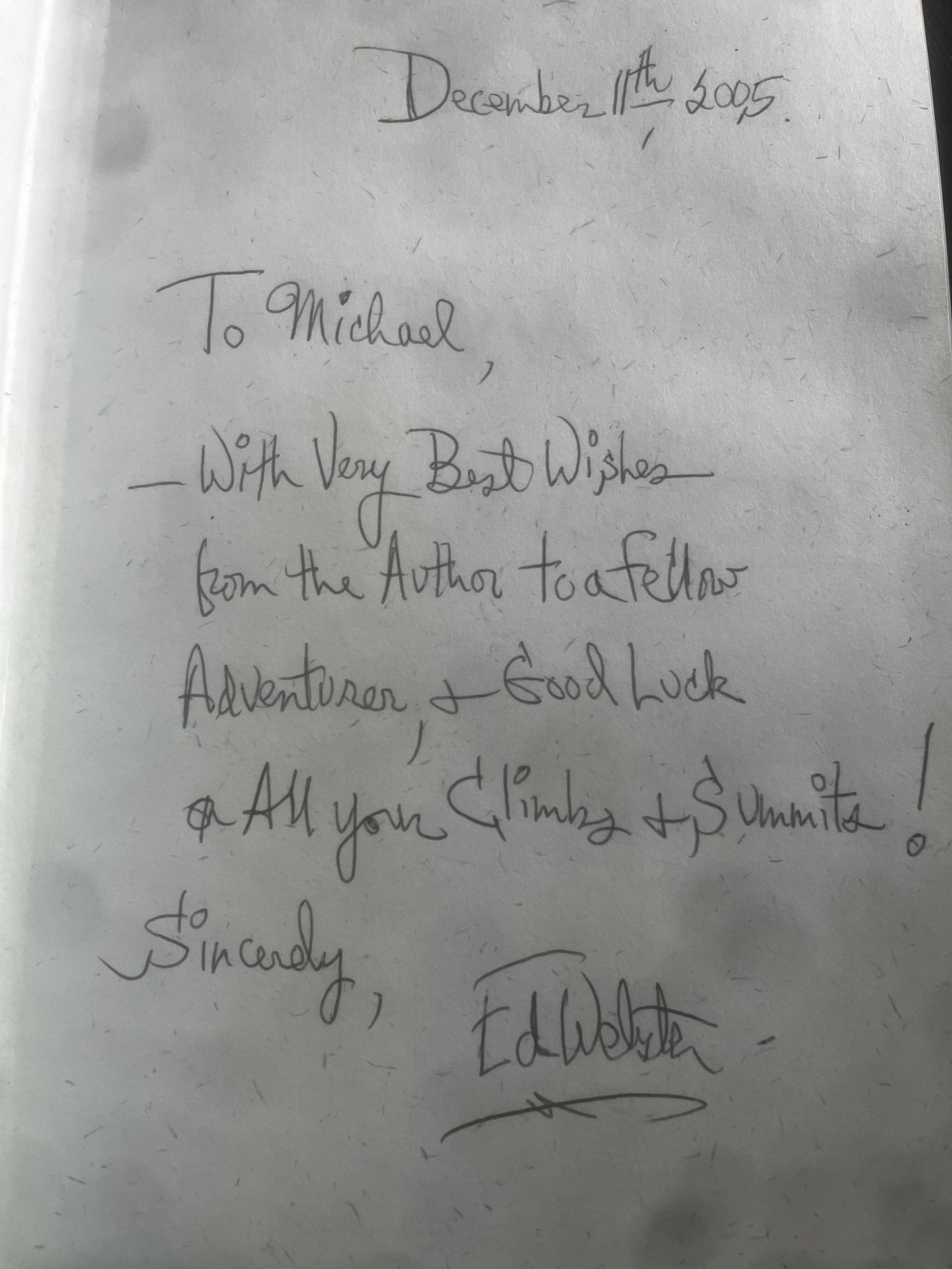 Snow in the Kingdom by Ed Webster (2000) (SIGNED)