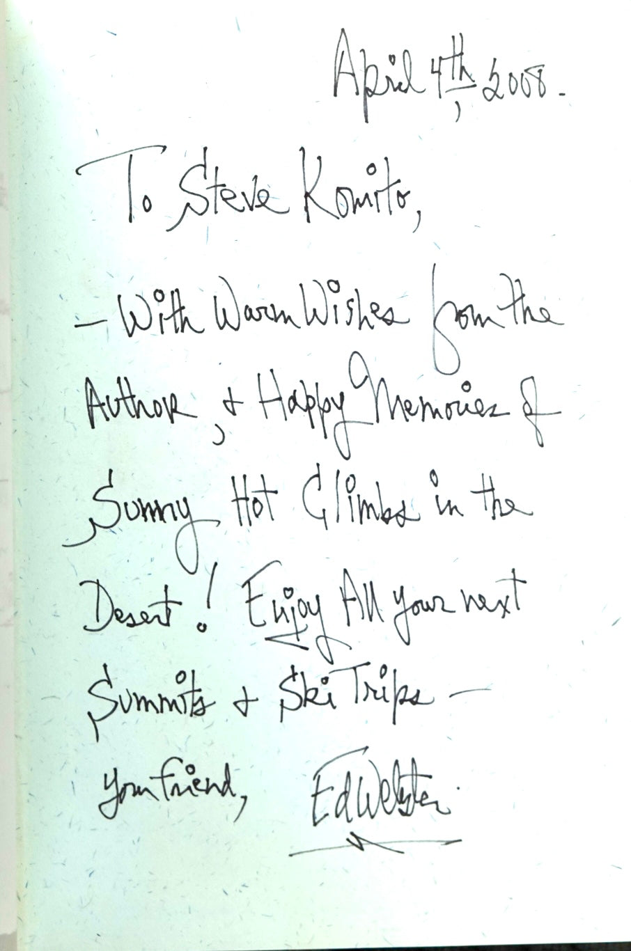 Snow in the Kingdom by Ed Webster (2000) (SIGNED)