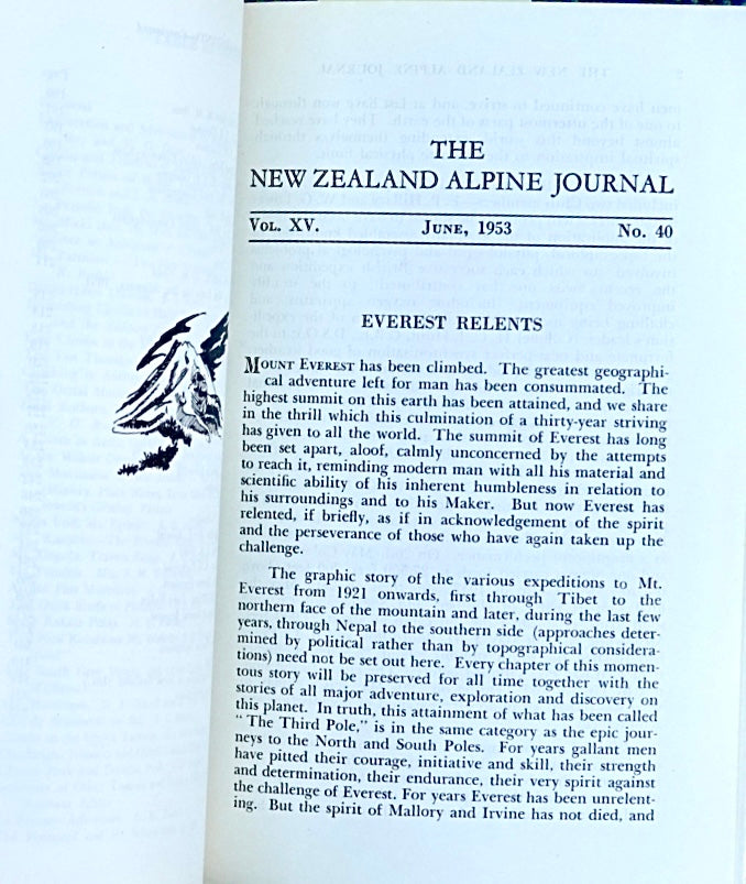 NZAJ June 1953 (SIGNED EDMUND HILLARY)