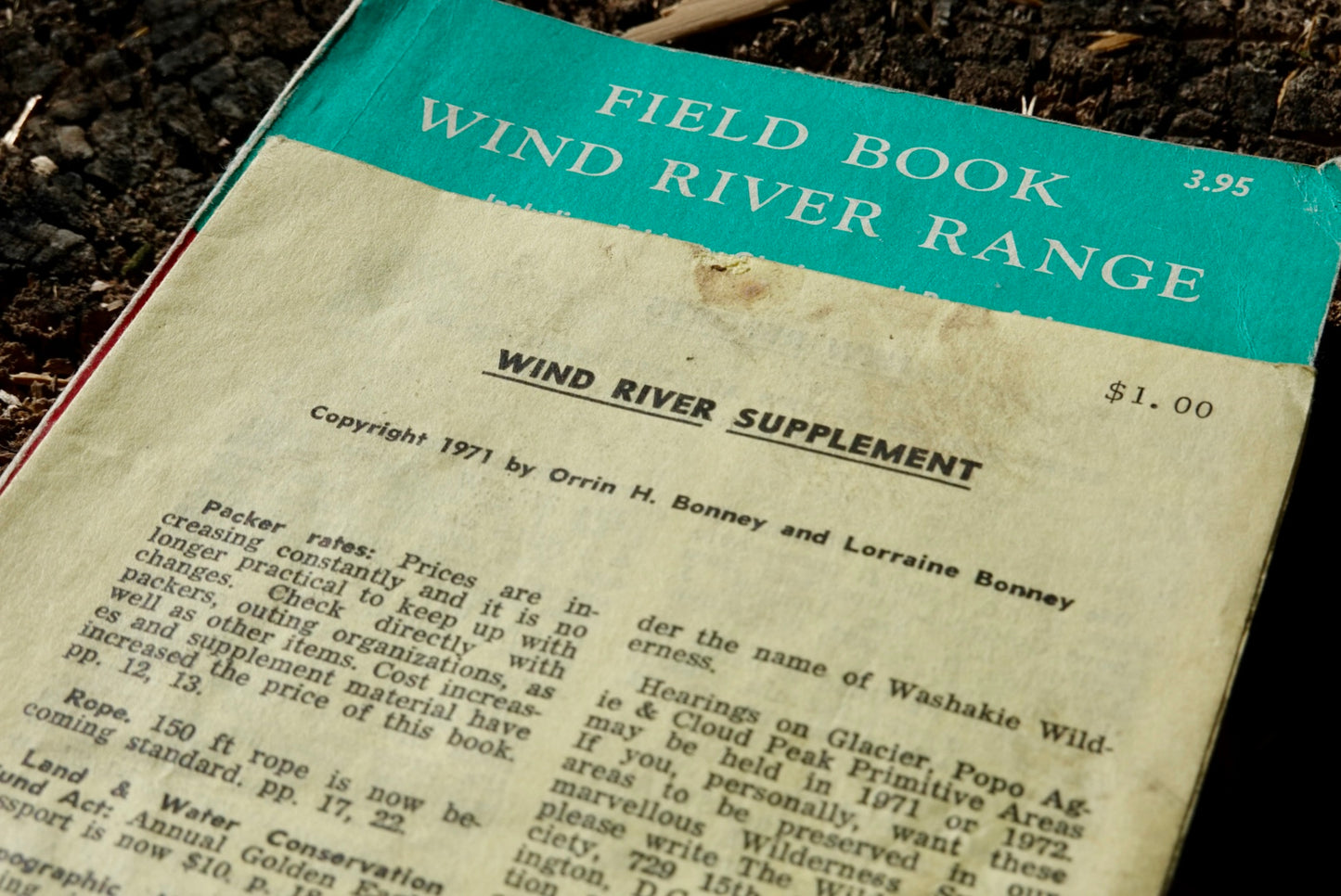 Field Book to the Wind River Range by Orrin Bonney & Lorraine Bonney (1966)