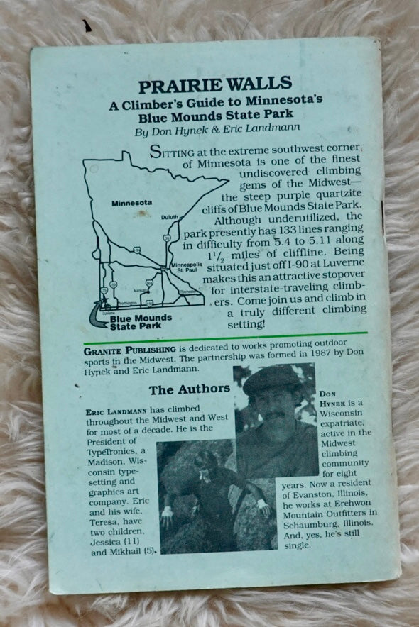 A Rock Climbing Guidebook to Blue Mounds State Park by Scott Wurdinger (1989)