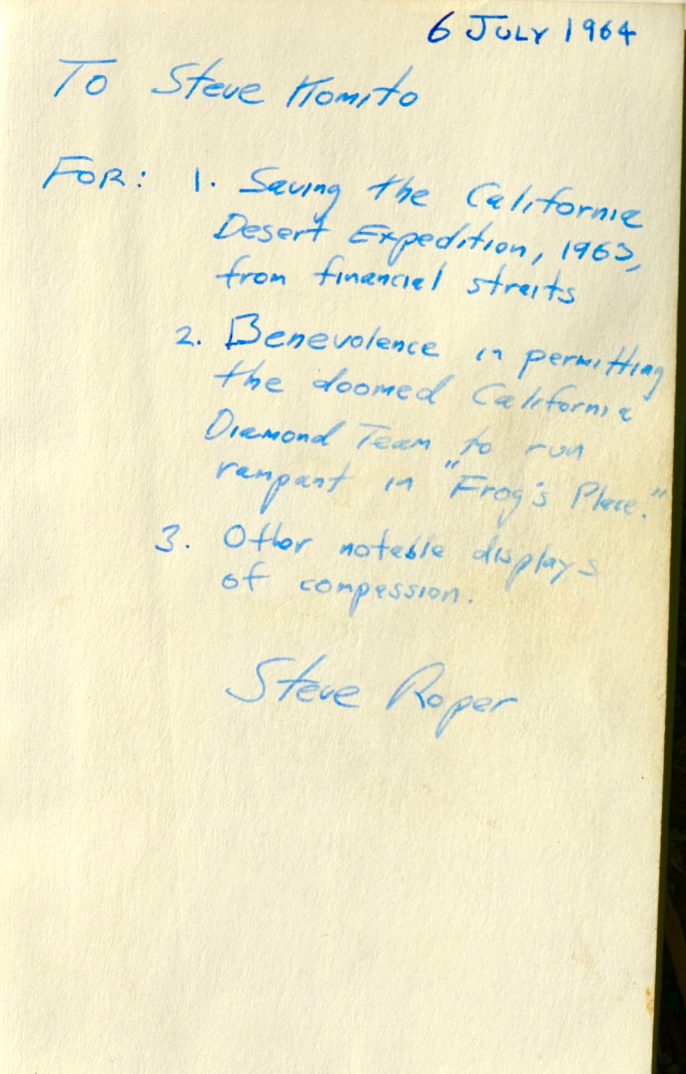 A Climber's Guide to Yosemite Valley by Steve Roper (1964) (SIGNED)