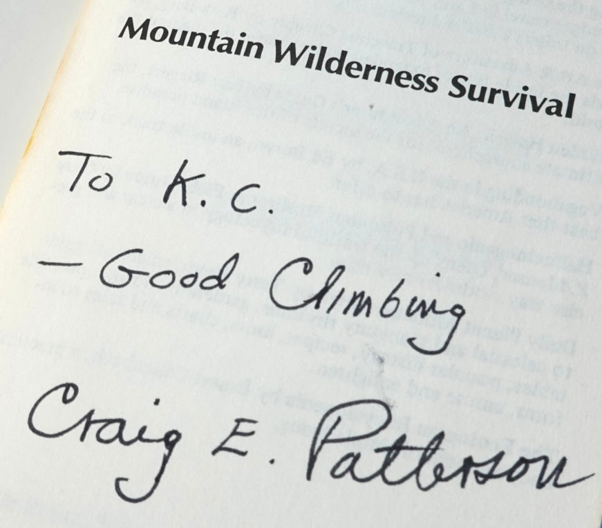 Mountain Wilderness Survival by Craig E. Patterson (1979) (SIGNED)