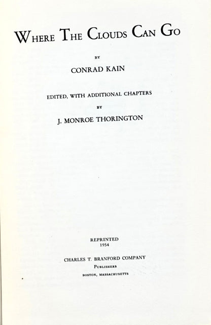 Where the Clouds Can Go by Conrad Kain (1935)