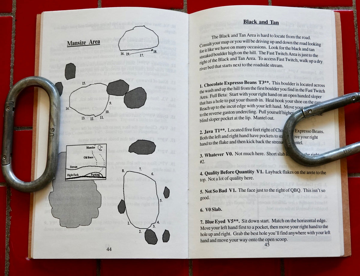 A Bouldering Guide to Joe's Valley by Baldwin & Jeffery (1998)