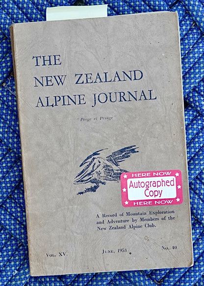 NZAJ June 1953 (SIGNED EDMUND HILLARY)