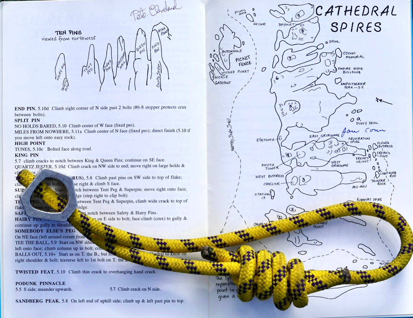 A Poorperson's Guidebook: Black Hills Needles Selected Free Climbs including Raspberry Rocks and Iron Mountain by Dingus McGee & The Last Pioneer Woman (1994) (SIGNED BY HERB AND JAN CONN)