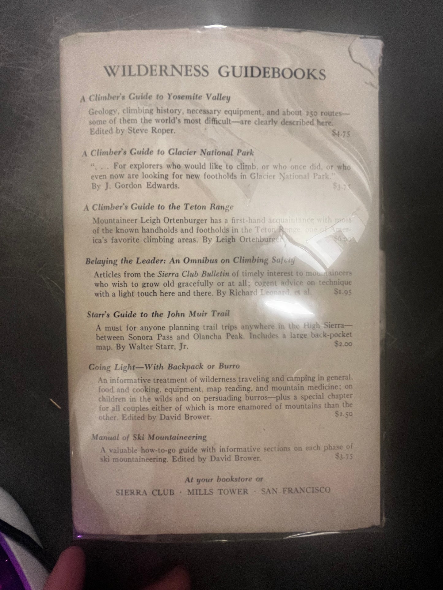 A Climber's Guide to the High Sierra by Hervey H. Voge (1965)