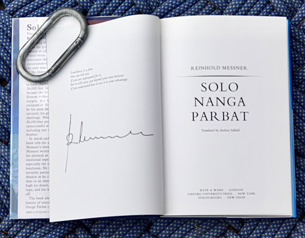 Solo Nanga Parbat by Reinhold Messner (1980) (SIGNED) (loose pages)