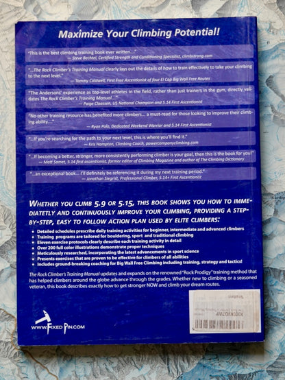 The Rock Climber's Training Manual by Anderson & Anderson (2014)