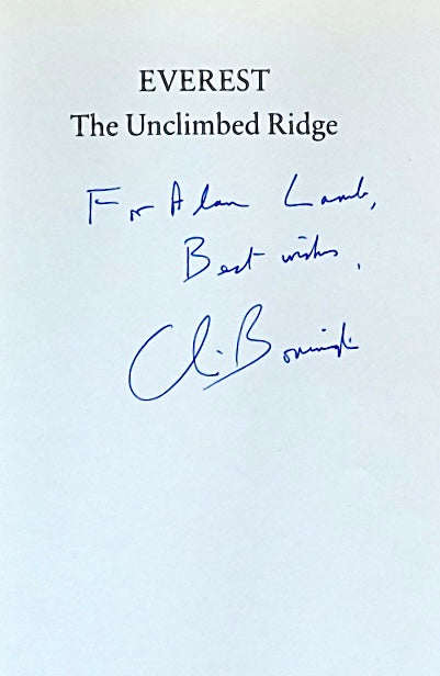 Everest: The Unclimbed Ridge by Bonington & Clarke (1983) (SIGNED)