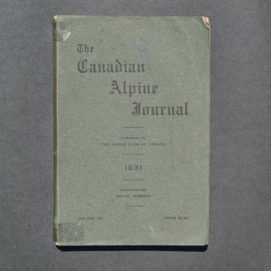 Canadian Alpine Journal 1931 (Volume XX)