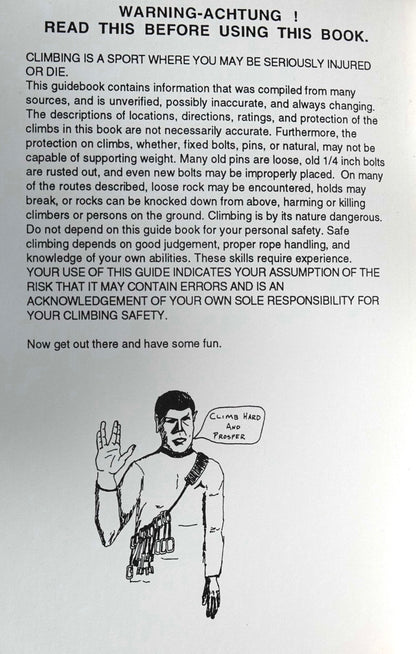 Heinous Cling: A Climber's Guide to Independence Pass, Aspen, Colorado by Andrew Wille (1996)