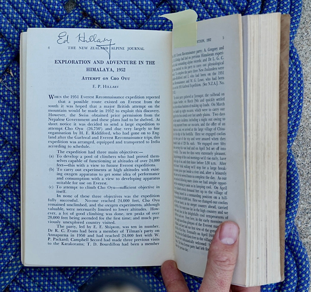 NZAJ June 1953 (SIGNED EDMUND HILLARY)