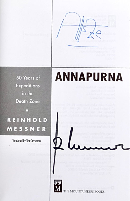 Annapurna by Reinhold Messner (2000) (SIGNED MESSNER & HERZOG)