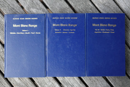 Mont Blanc Range, Three Volume Set by the Alpine Club of London (1980)