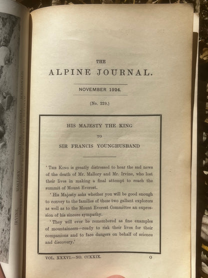 Alpine Journal No. 229 (1924)