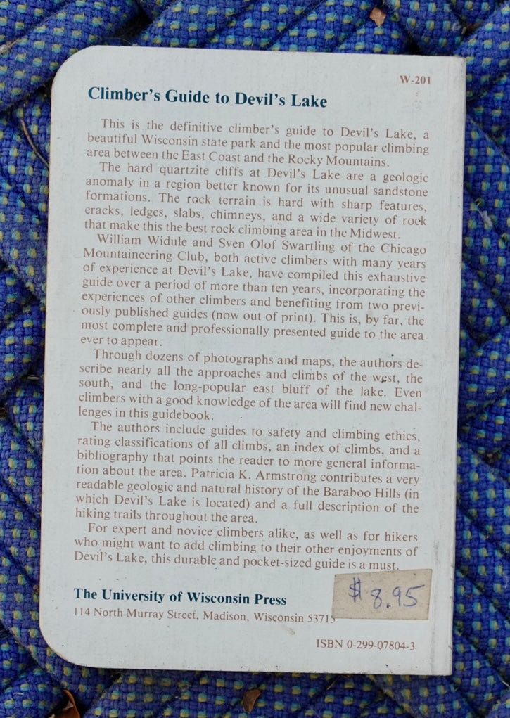 Climber's Guide to Devil's Lake by Widule & Swartling (1979)