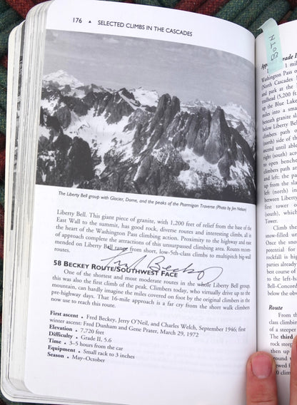 Selected Climbs in the Cascades by Nelson & Potterfield (1993) (SIGNED BY FRED BECKEY)