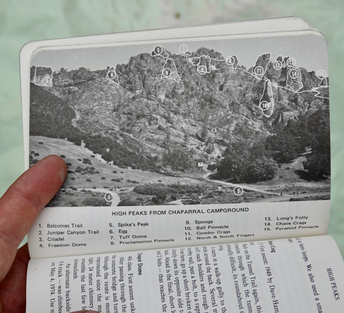 Pinnacles Climber's Guide by Chuck Richards (SIGNED)