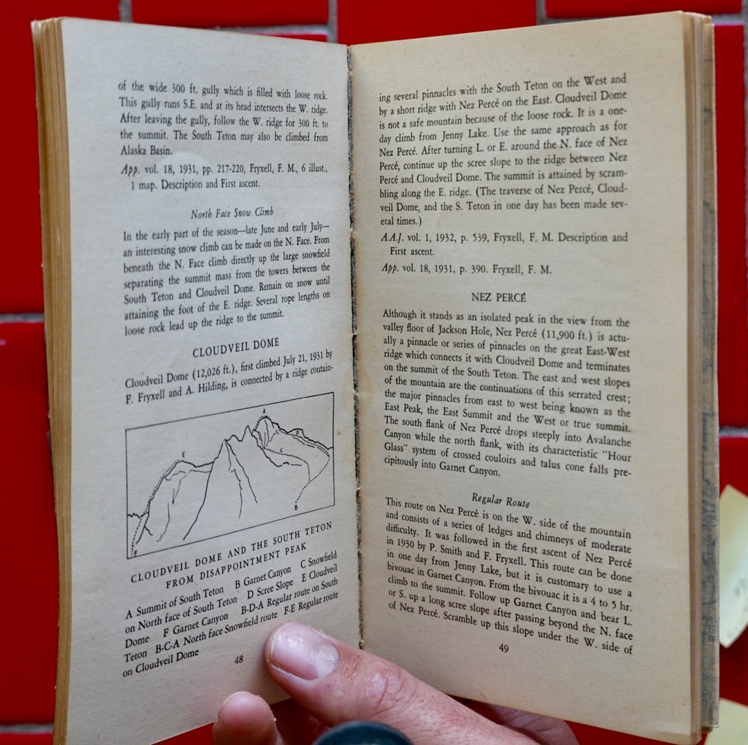 Mountain Climbing Guide to the Grand Tetons by Coulter & McLane (1947)