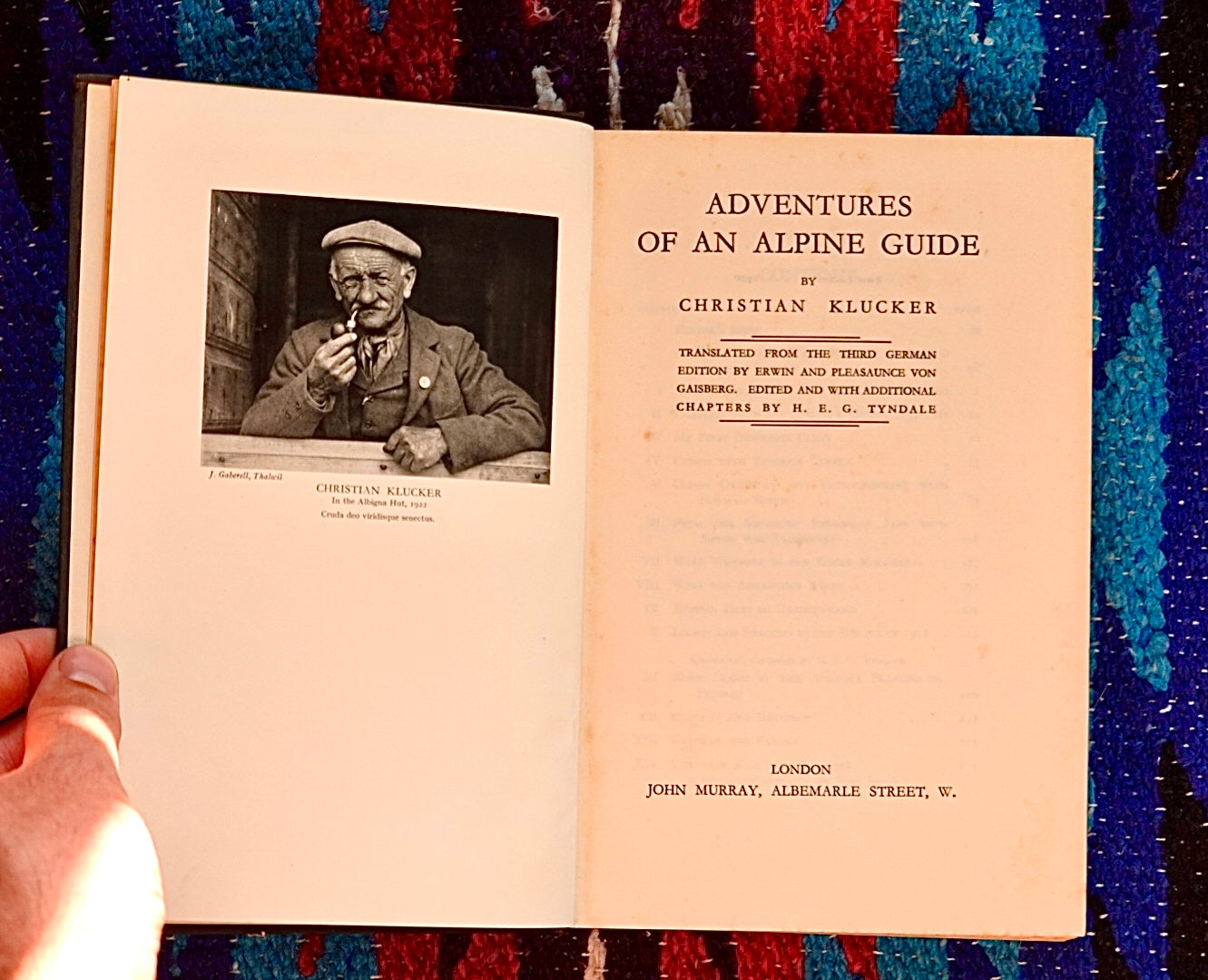 Adventures of an Alpine Guide by Christian Klucker (1932)