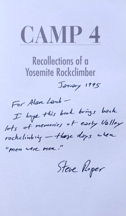 Camp 4 by Steve Roper (SIGNED)