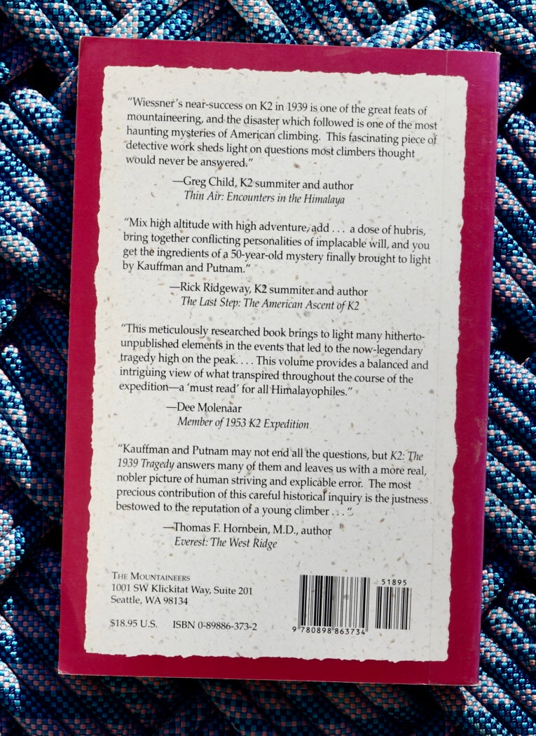 K2: The 1939 Tragedy by Kauffman & Putnam (1992)