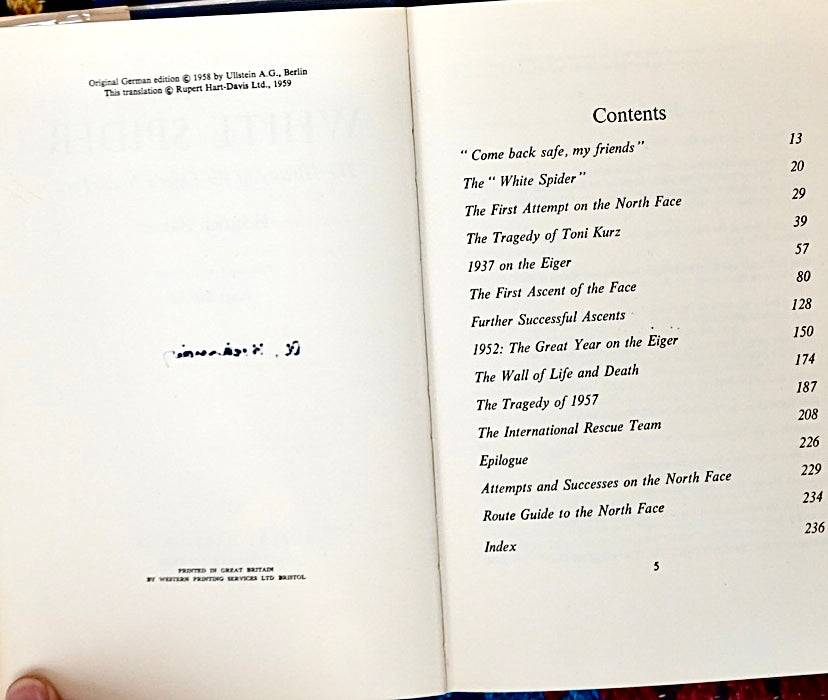 The White Spider by Heinrich Harrer (1960) (SIGNED BY HECKMAIR)