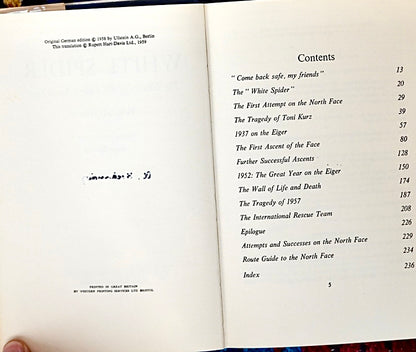 The White Spider by Heinrich Harrer (1960) (SIGNED BY HECKMAIR)