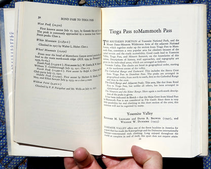 A Climber's Guide to the High Sierra by Hervey H. Voge (1954)