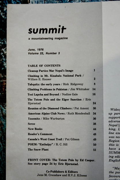 Summit Magazine LOT of SIX (6) issues - 1975-1976