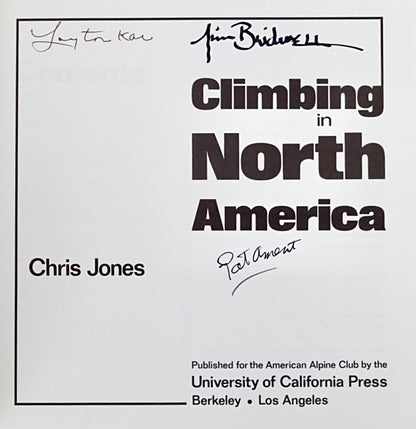 Climbing in North America by Chris Jones (SIGNED KOR, BRIDWELL, AMENT)