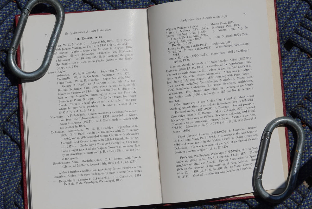 Early American Ascents in the Alps by J. Monroe Thorington (1943)