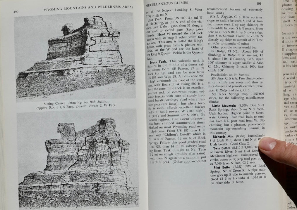 Guide to the Wyoming Mountains and Wilderness Areas by Bonney & Bonney (1965) (SIGNED)