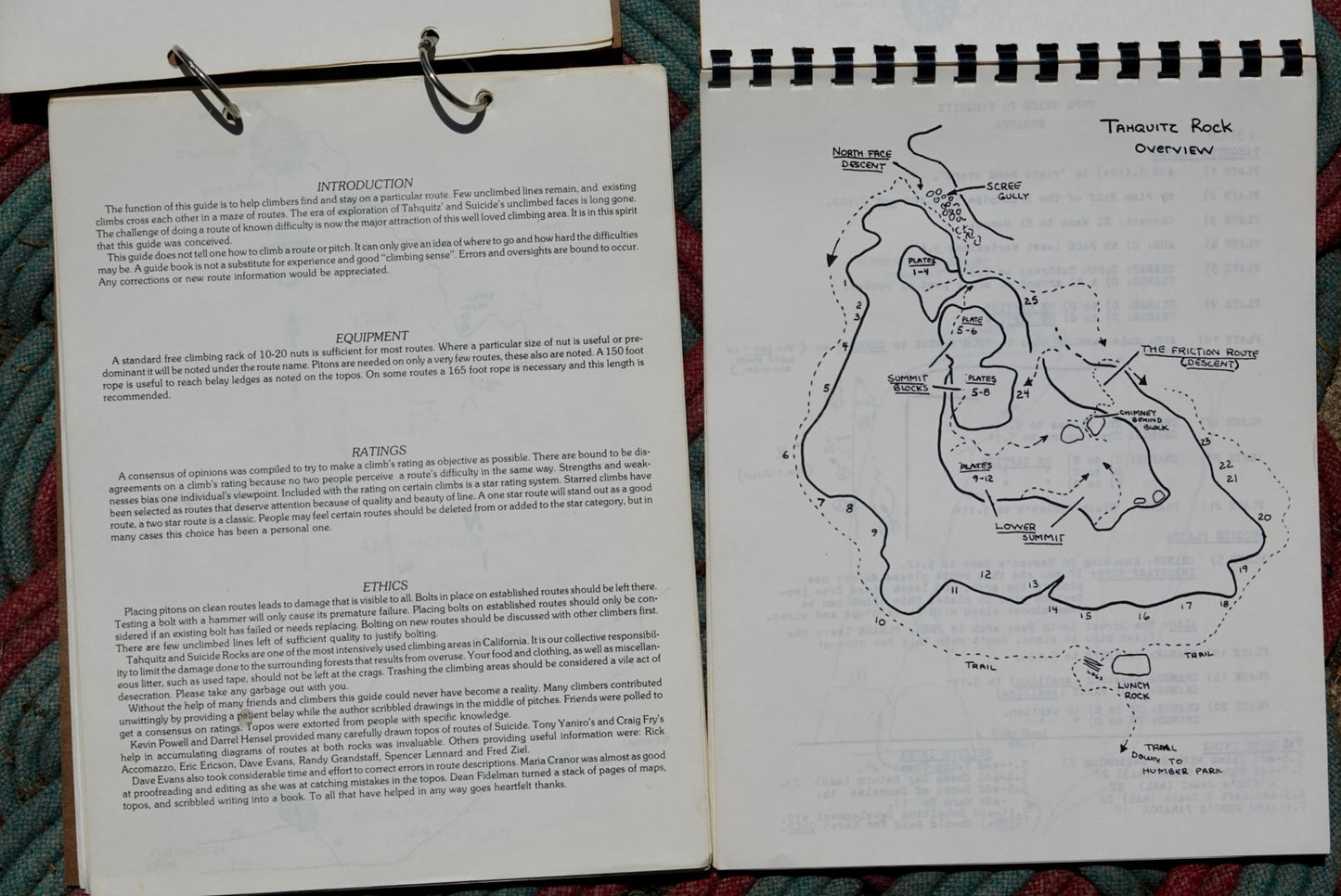 Topo Guide to Tahquitz & Suicide by Randy Vogel (1980)