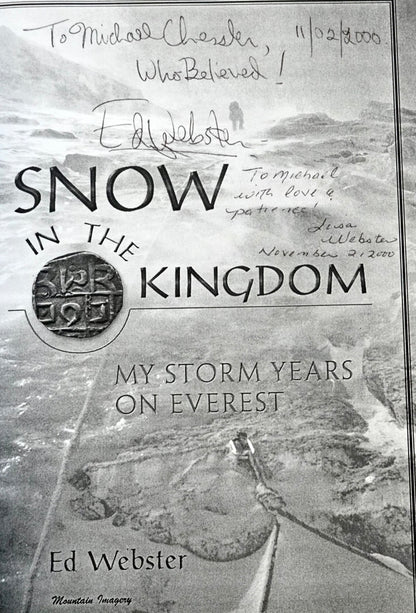 Snow in the Kingdom ARC by Ed Webster (SIGNED)