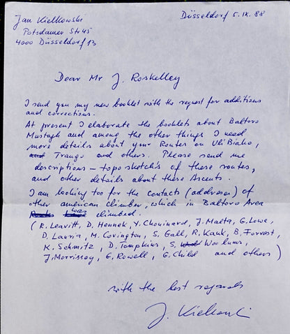 Mount Everest Massiv 2: Himalajaführer w/ letter to John Roskelley