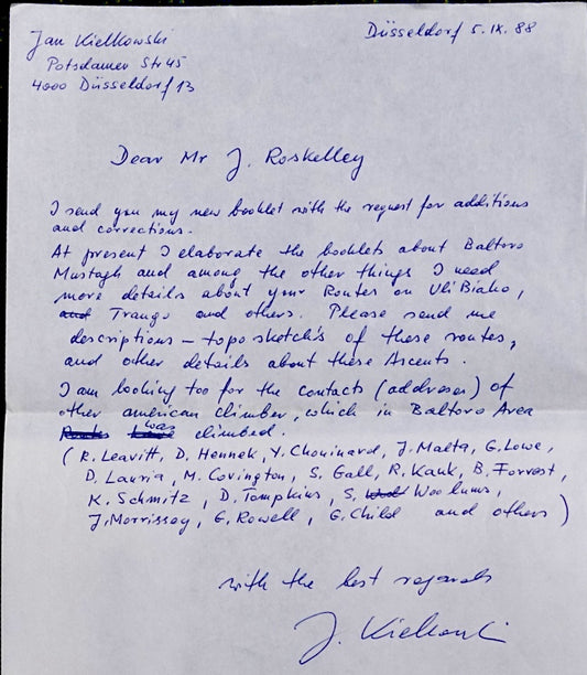 Mount Everest Massiv 2: Himalajaführer w/ letter to John Roskelley