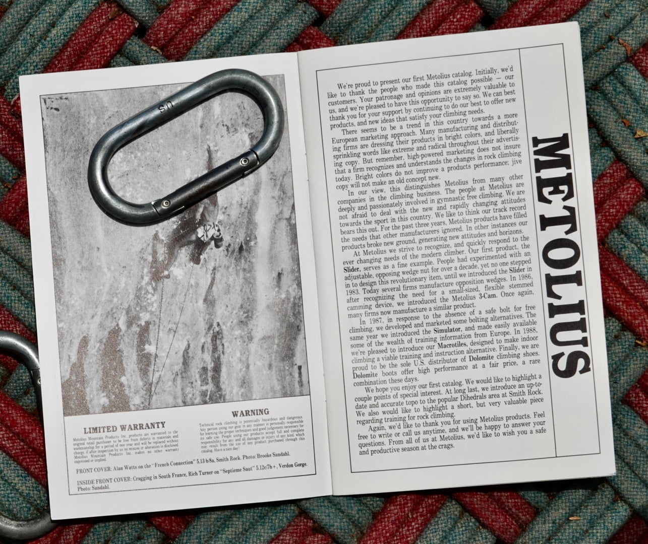 Metolius Catalog 1988