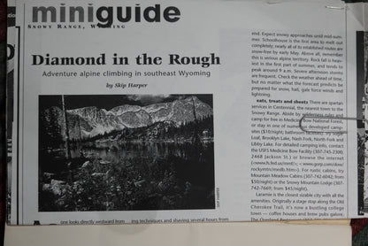 A Climber's Guide to the Snowy Range of Wyoming by R.G. Jacquot & R.O. Hoff (1970)