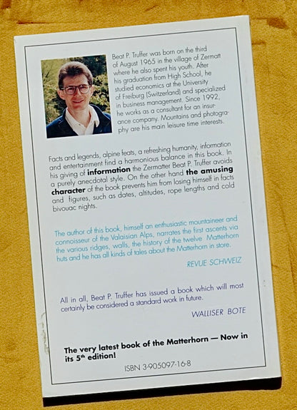 The History of the Matterhorn by Beat P. Truffer (2001) (SIGNED)
