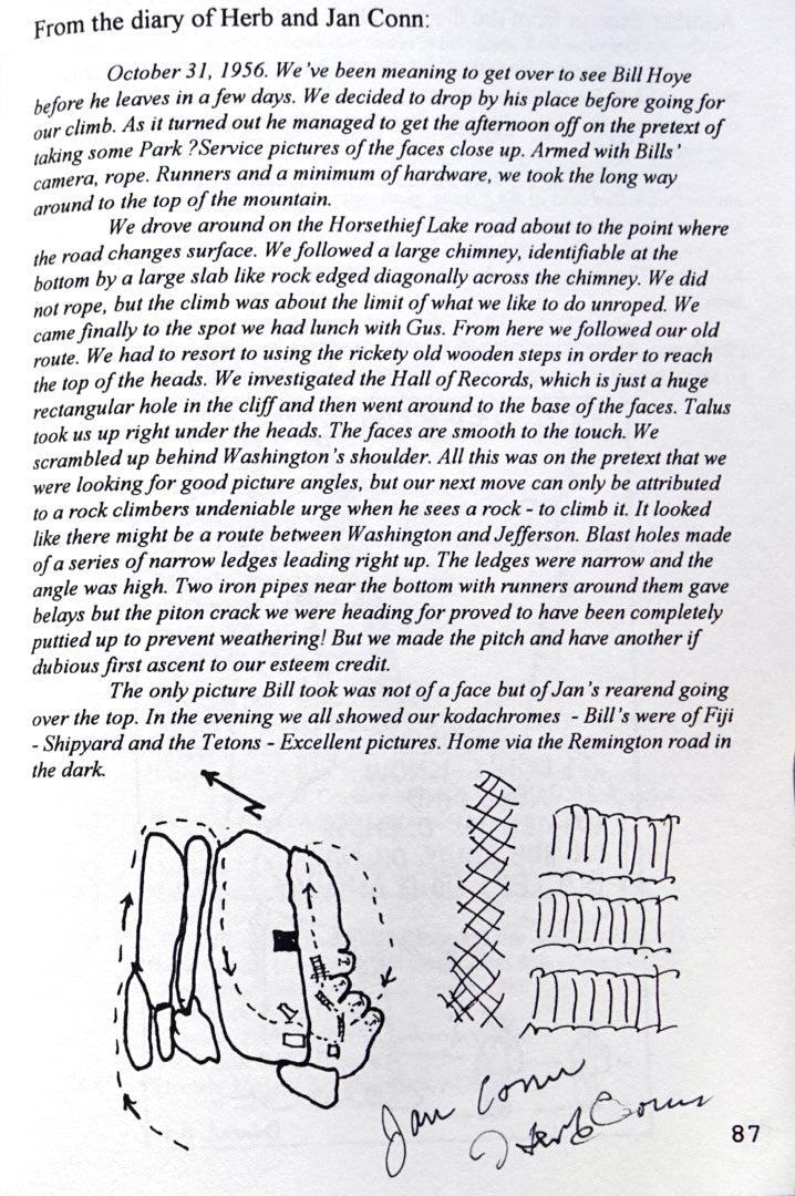 Mt. Rushmore National Memorial Climber's Guide by Vernon R. Phinney (1995) (SIGNED)