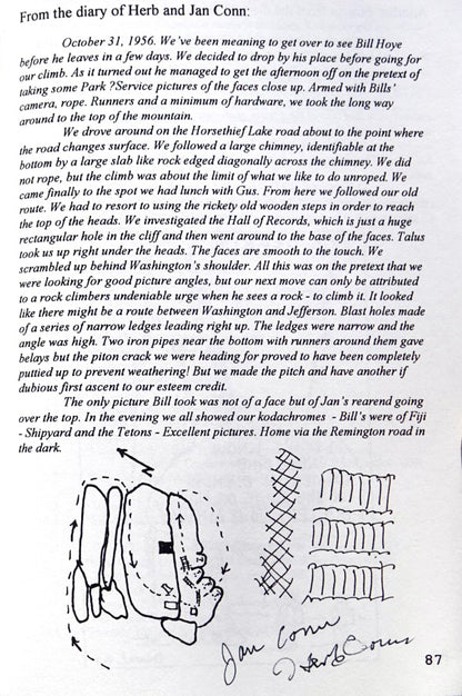 Mt. Rushmore National Memorial Climber's Guide by Vernon R. Phinney (1995) (SIGNED)