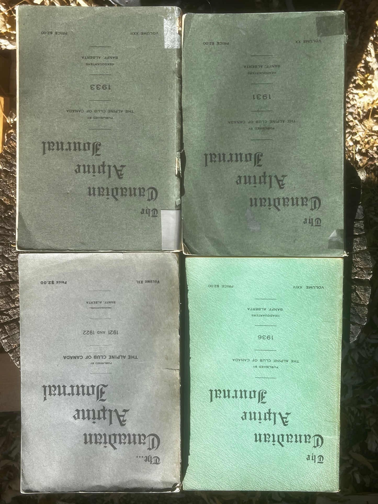 Four VERY OLD Canadian Alpine Journals (1920s-1930s)